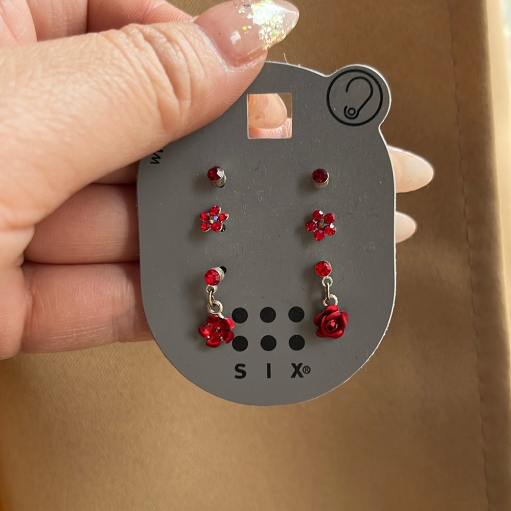 Children’s Earrings (Red )